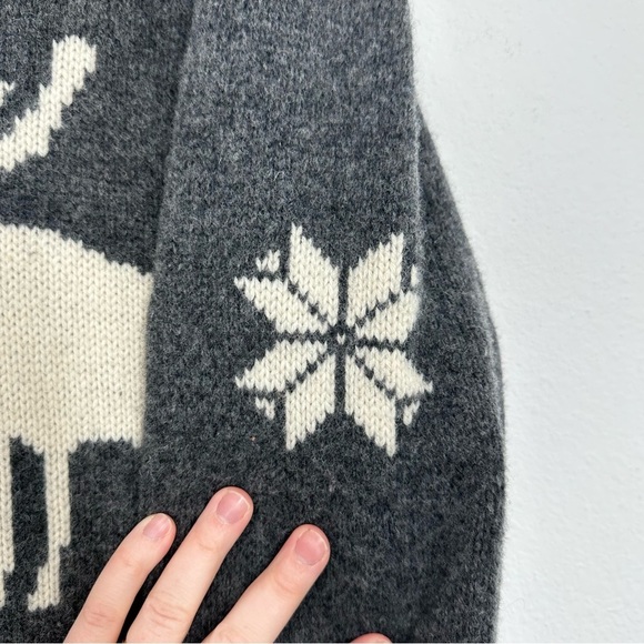 Field Gear Men's Size Large Crewneck Sweater Moose Cabincore Lambswool Grey - Picture 6 of 7